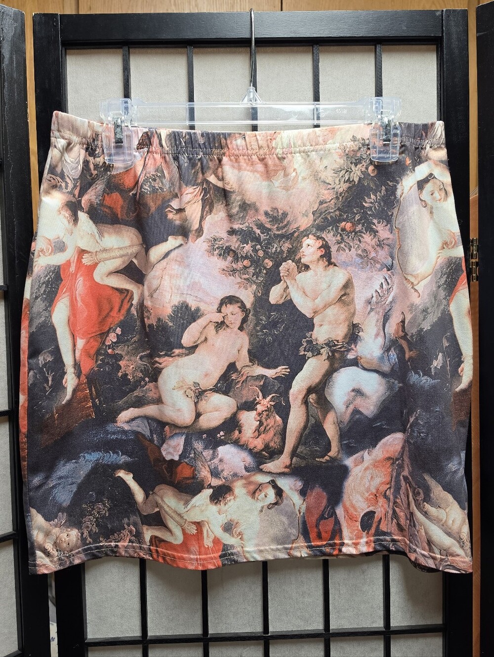 🖼 Renaissance Painting Art Stretchy Skirt Juniors XL Womens L